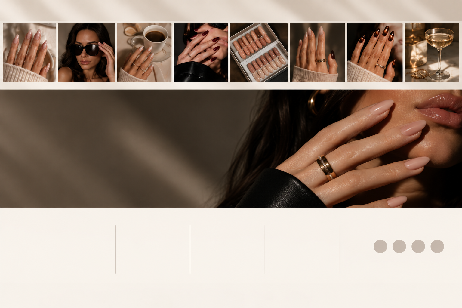 Editorial inspiration: nails, coffee, gold jewelry and evening looks