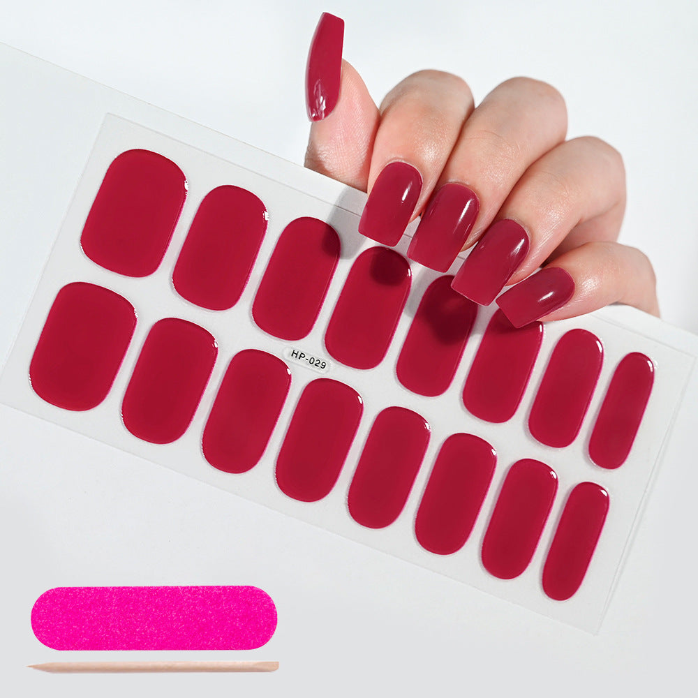 UV Gel Nail Stickers Semi-Cured Phototherapy Nail Set