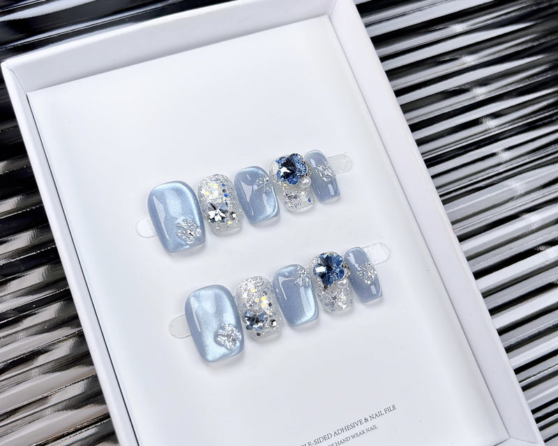 Cat Eye Butterfly Nail Stickers Handmade Wearable Designs