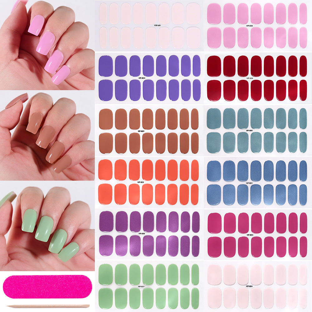UV Gel Nail Stickers Semi-Cured Phototherapy Nail Set
