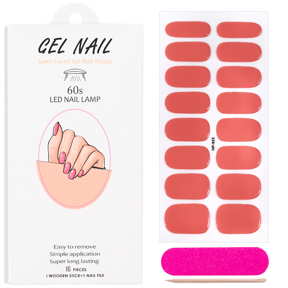 UV Gel Nail Stickers Semi-Cured Phototherapy Nail Set