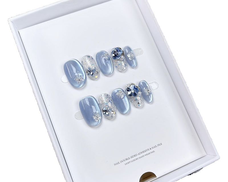 Cat Eye Butterfly Nail Stickers Handmade Wearable Designs