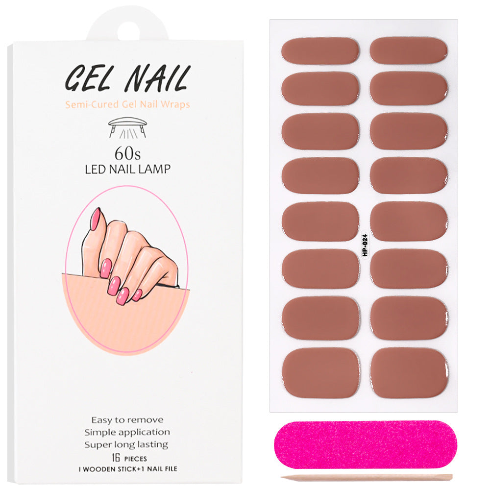 UV Gel Nail Stickers Semi-Cured Phototherapy Nail Set
