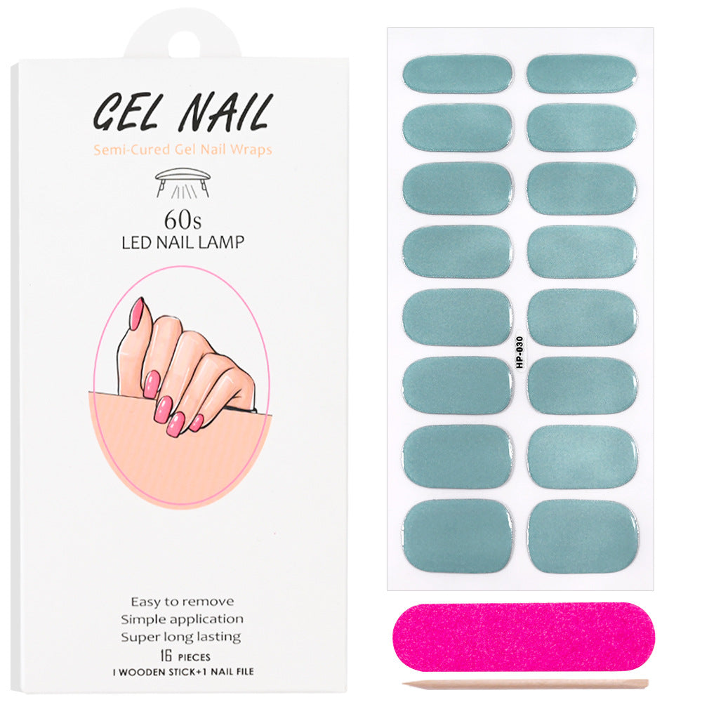 UV Gel Nail Stickers Semi-Cured Phototherapy Nail Set