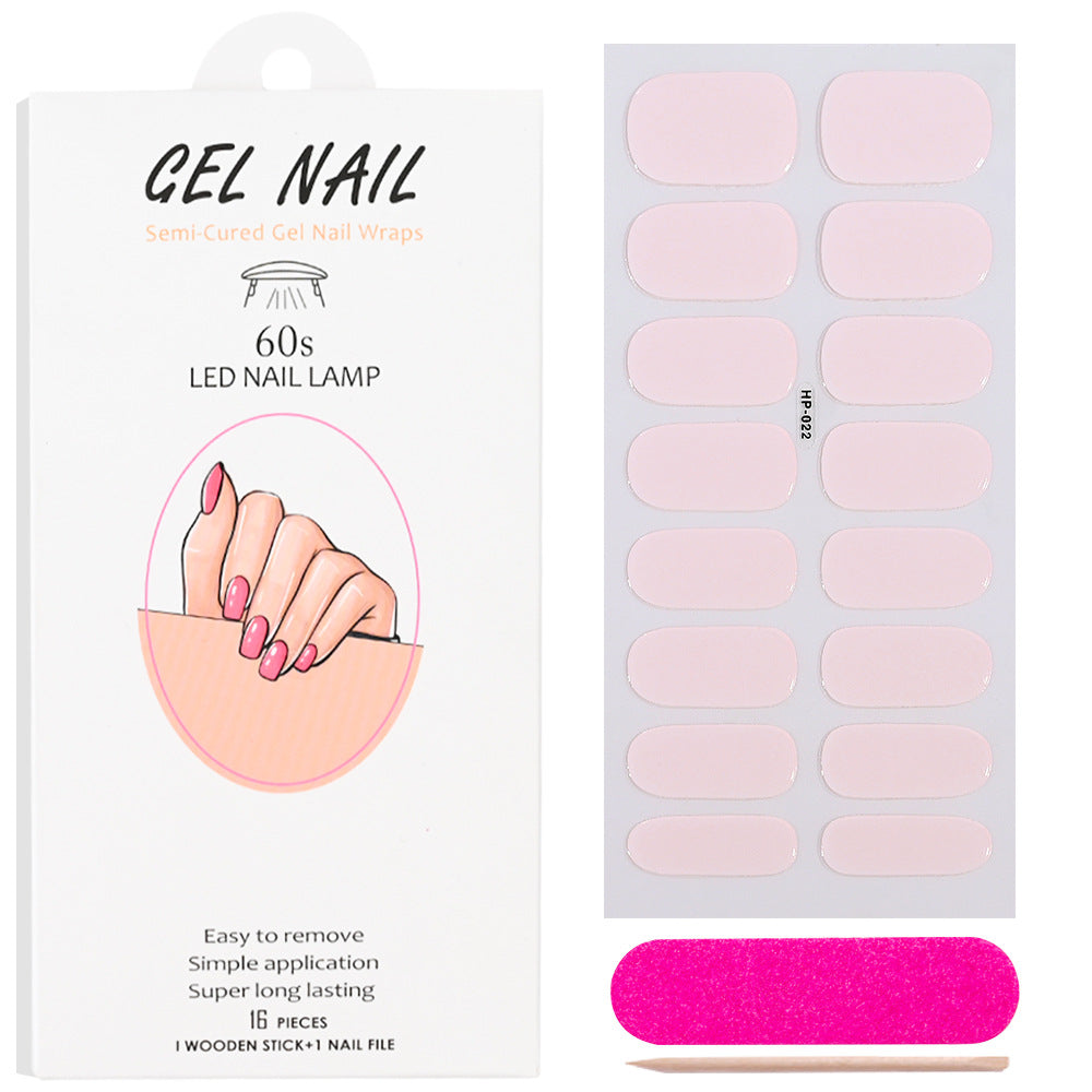 UV Gel Nail Stickers Semi-Cured Phototherapy Nail Set