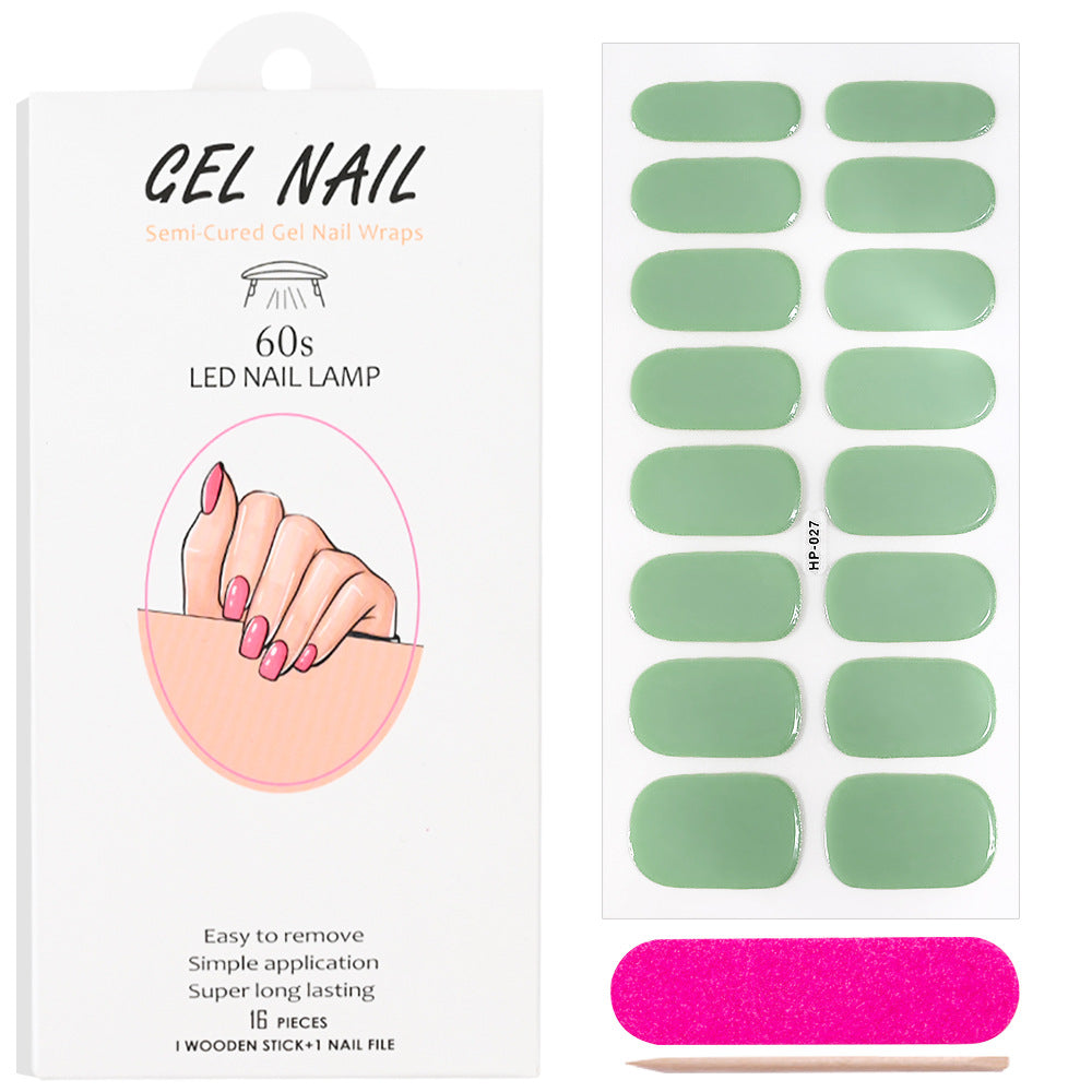 UV Gel Nail Stickers Semi-Cured Phototherapy Nail Set