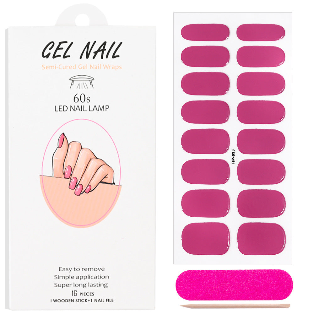 UV Gel Nail Stickers Semi-Cured Phototherapy Nail Set