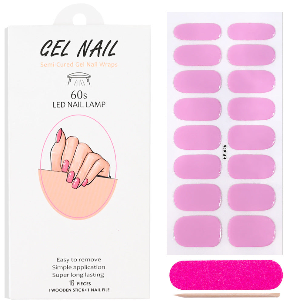 UV Gel Nail Stickers Semi-Cured Phototherapy Nail Set