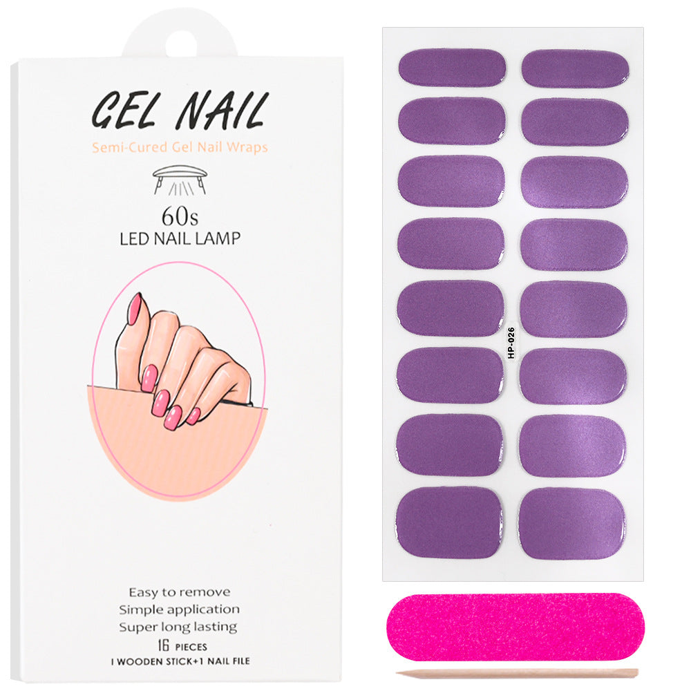 UV Gel Nail Stickers Semi-Cured Phototherapy Nail Set