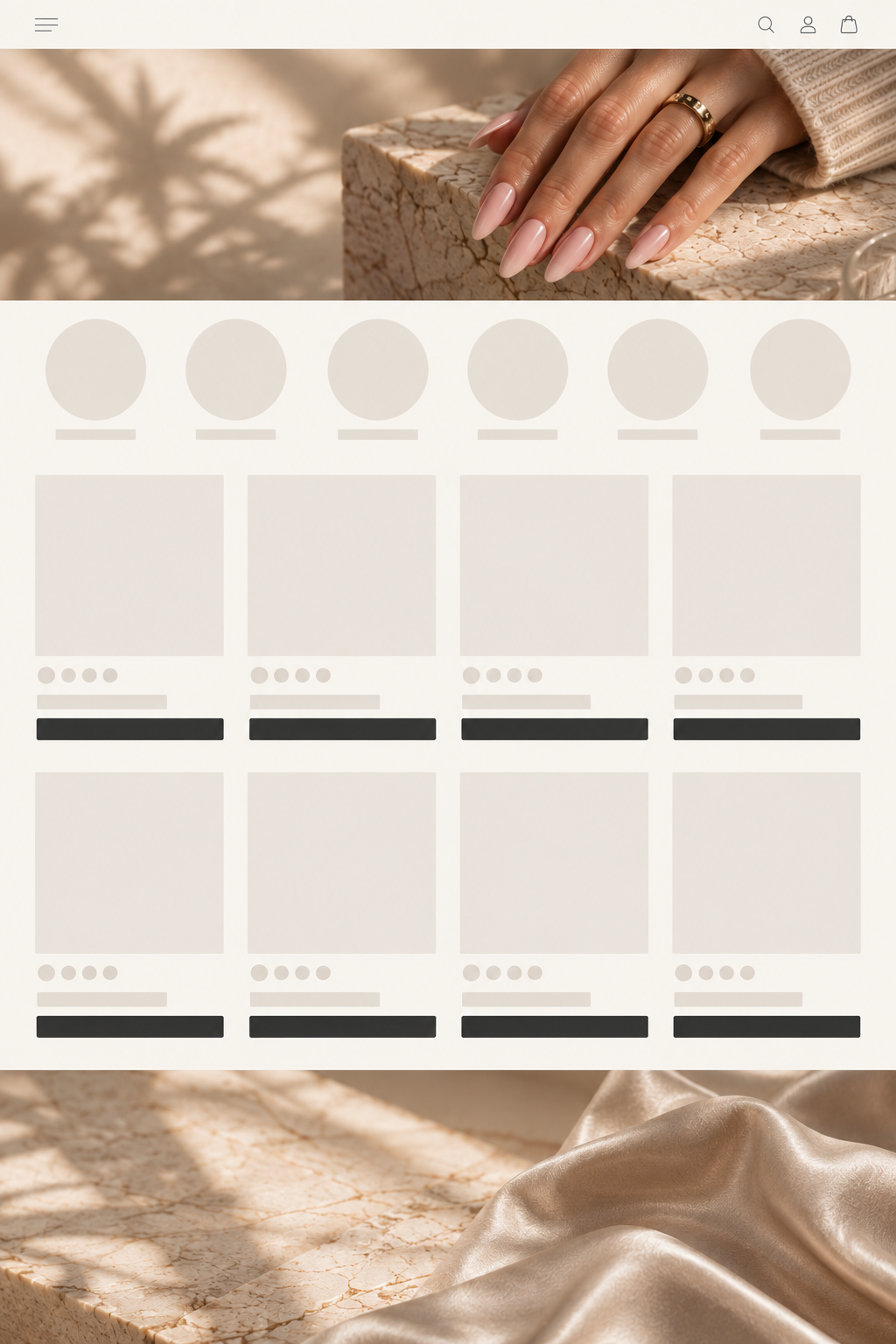 Campaign inspiration: soft nude nails in warm afternoon light