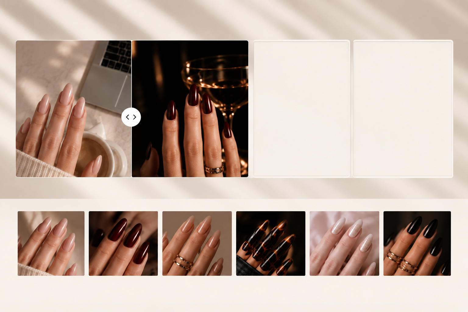 Soft nude daytime manicure inspiration